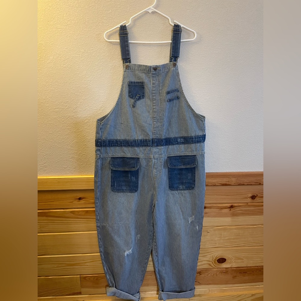 Striped Overalls